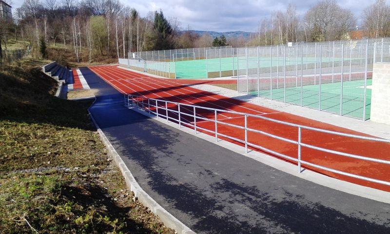 Pohled na zrekonstruované sportoviště
