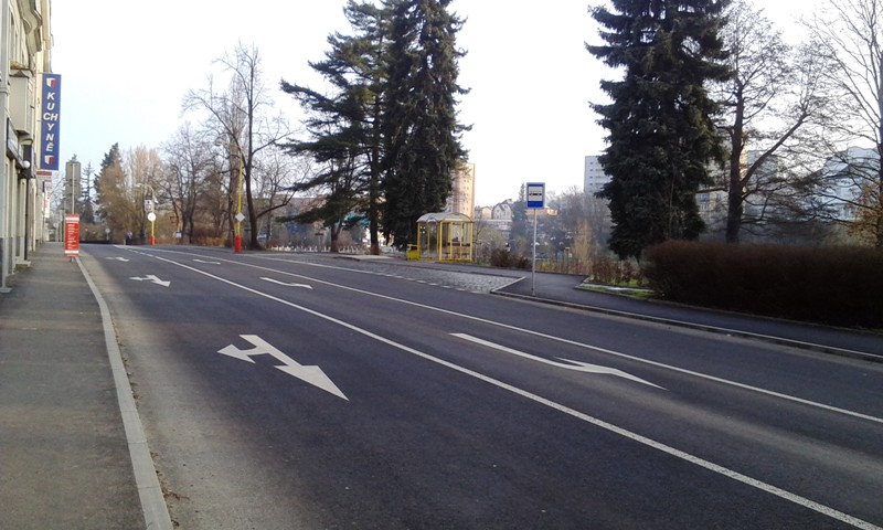 Foto ulice Čs. armády po realizaci