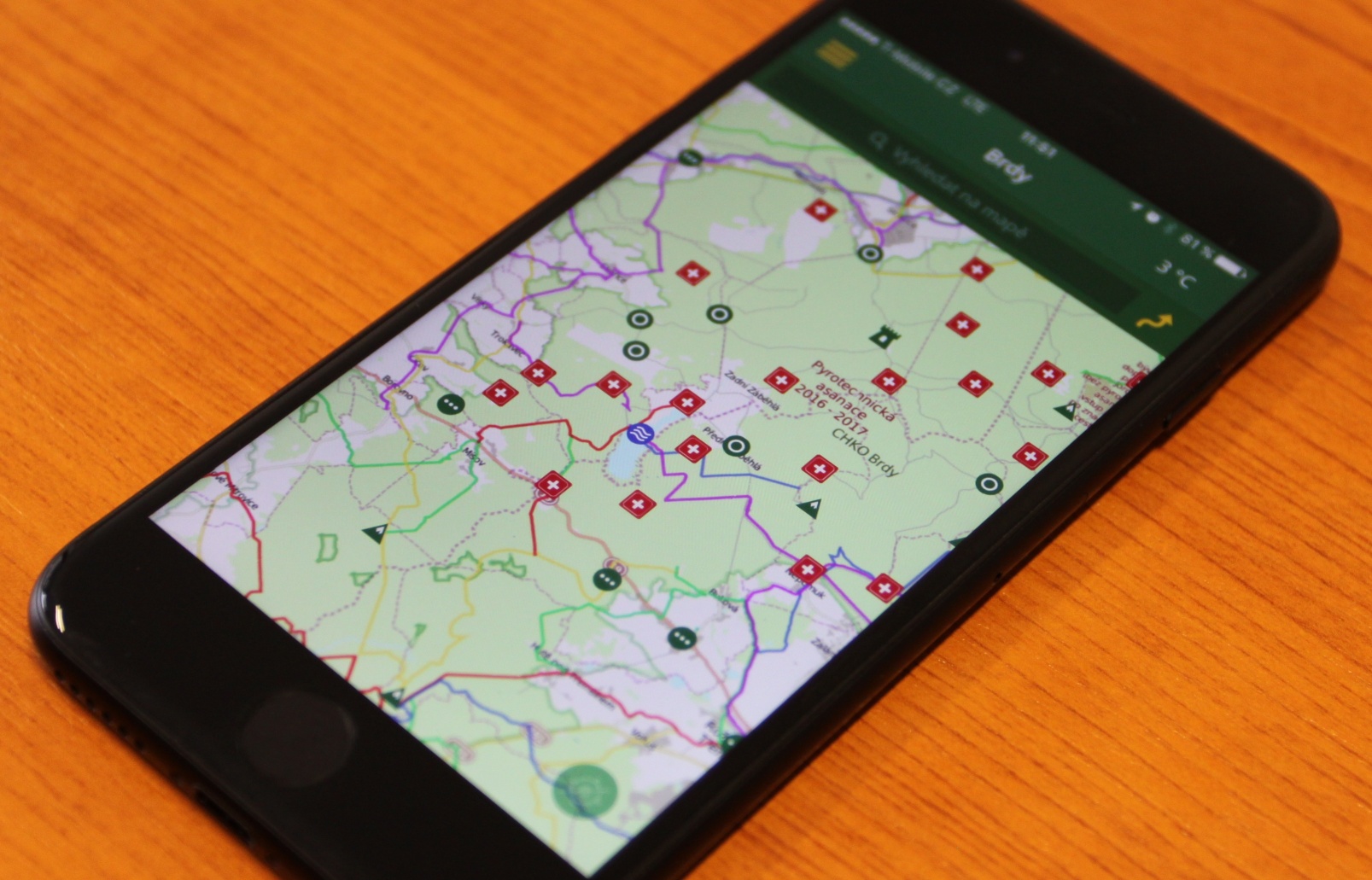 VLS spustily mobilní mapovou aplikaci Ralska a Brd - Aplikace%20Brdy