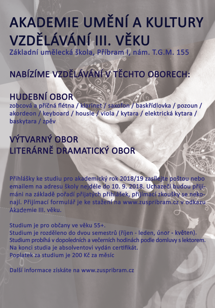 Vzdělávání třetího věku: Studujte hudbu na ZUŠ Příbram I - Akademie_Umeni_Kultury_3V