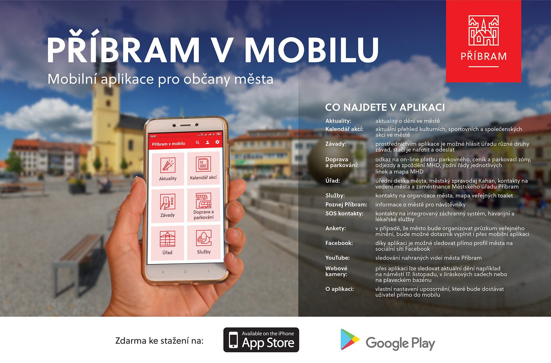 Mobilní aplikace Příbram v mobilu - pribram_v_mobilu