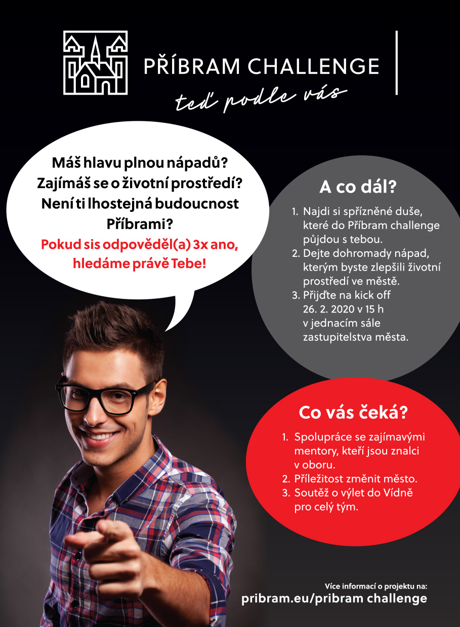 Příbram challenge – příležitost pro středoškoláky, jak zlepšit město - pribram_challenge-plakat