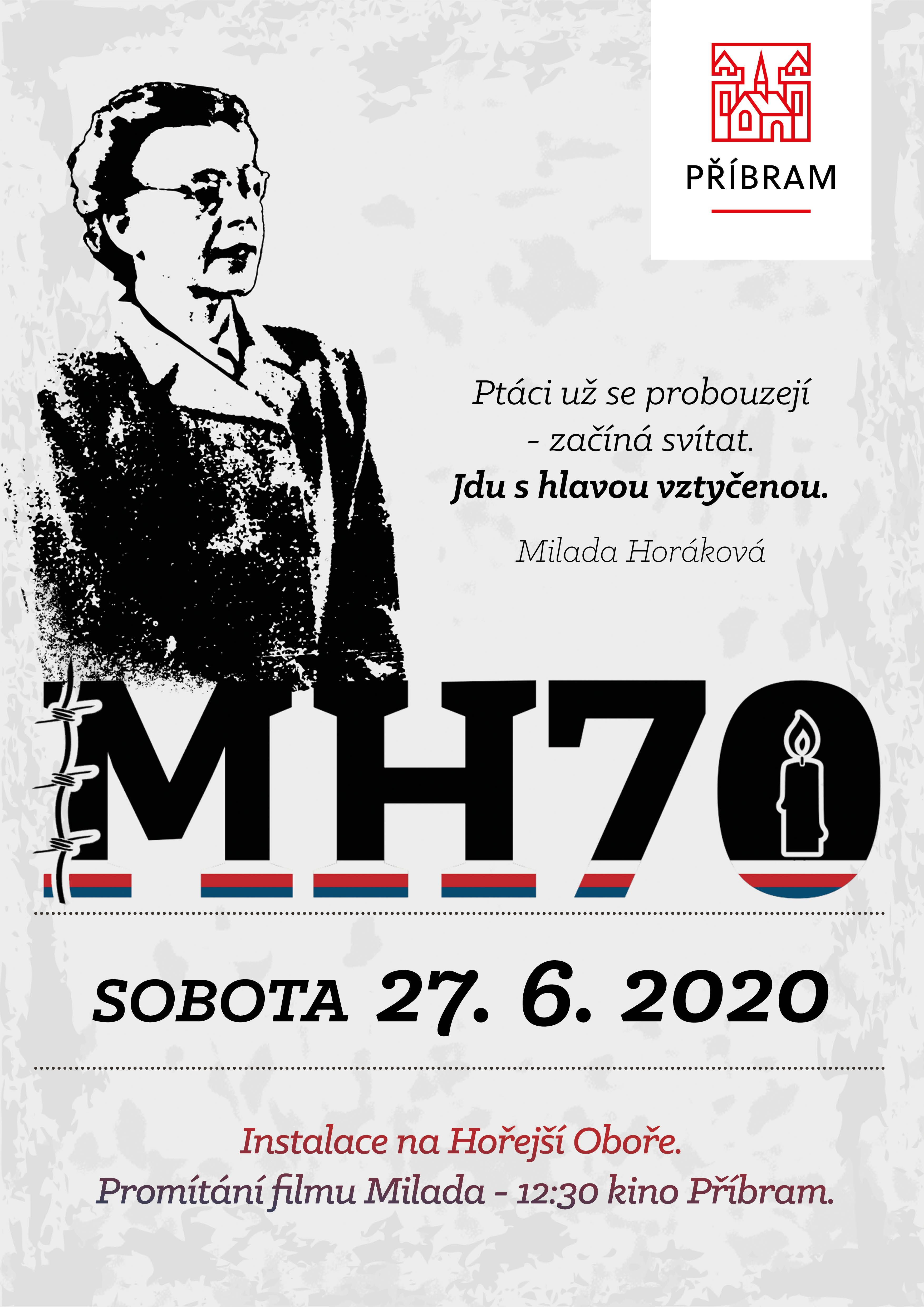 Vzpomínka na Miladu Horákovou - MH70