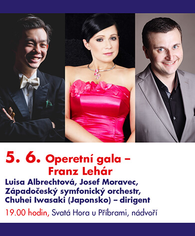 Ceny města budou předány na Svaté Hoře při koncertu Operetní gala - 5.6.2021