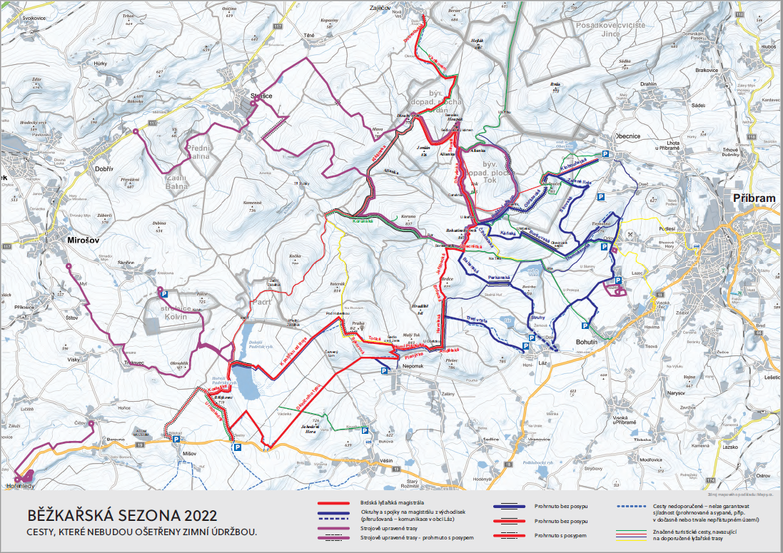 V Brdech i letos vznikne systém tras pro běžkaře - mapa%20o%C5%99ez