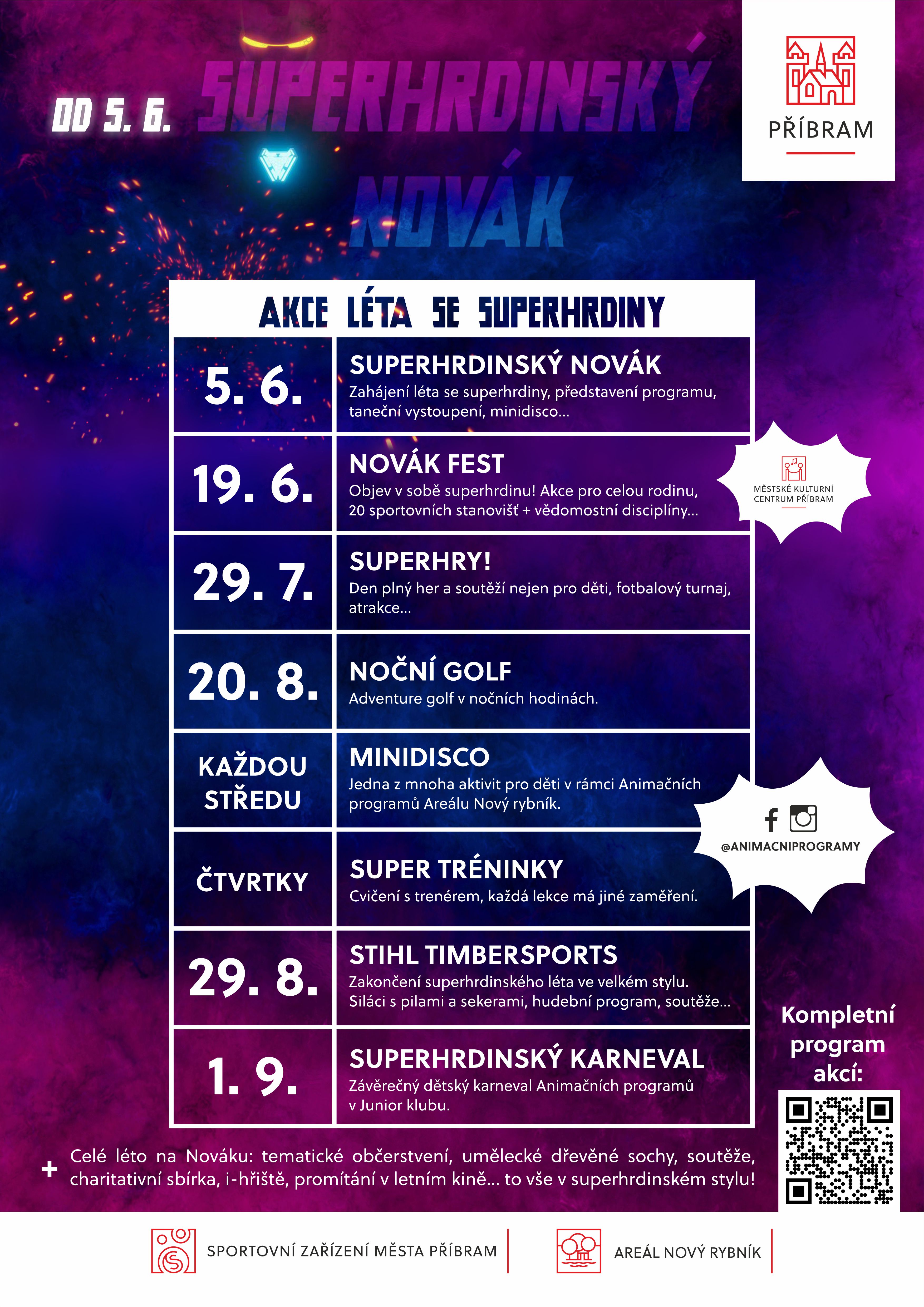 Superhrdinský Novák - program