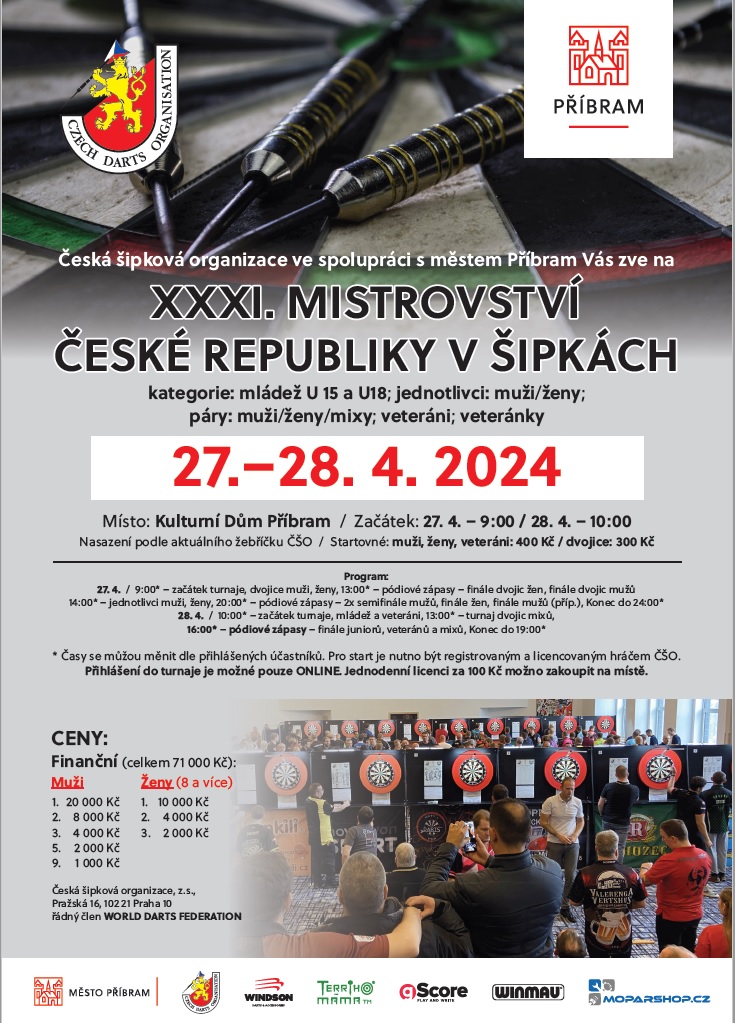 O víkendu na Mistrovství ČR v šipkách nebo Street Fest - sipky_plakat