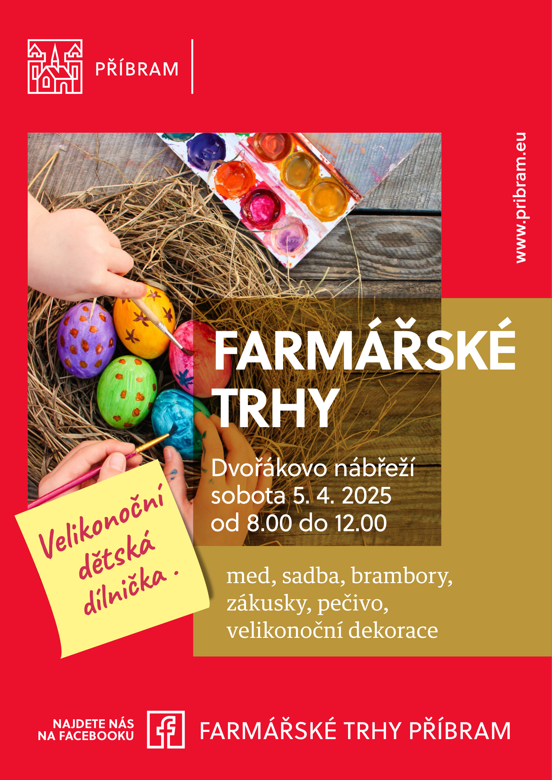 plakát na farmářské trhy 5. 4. 2025