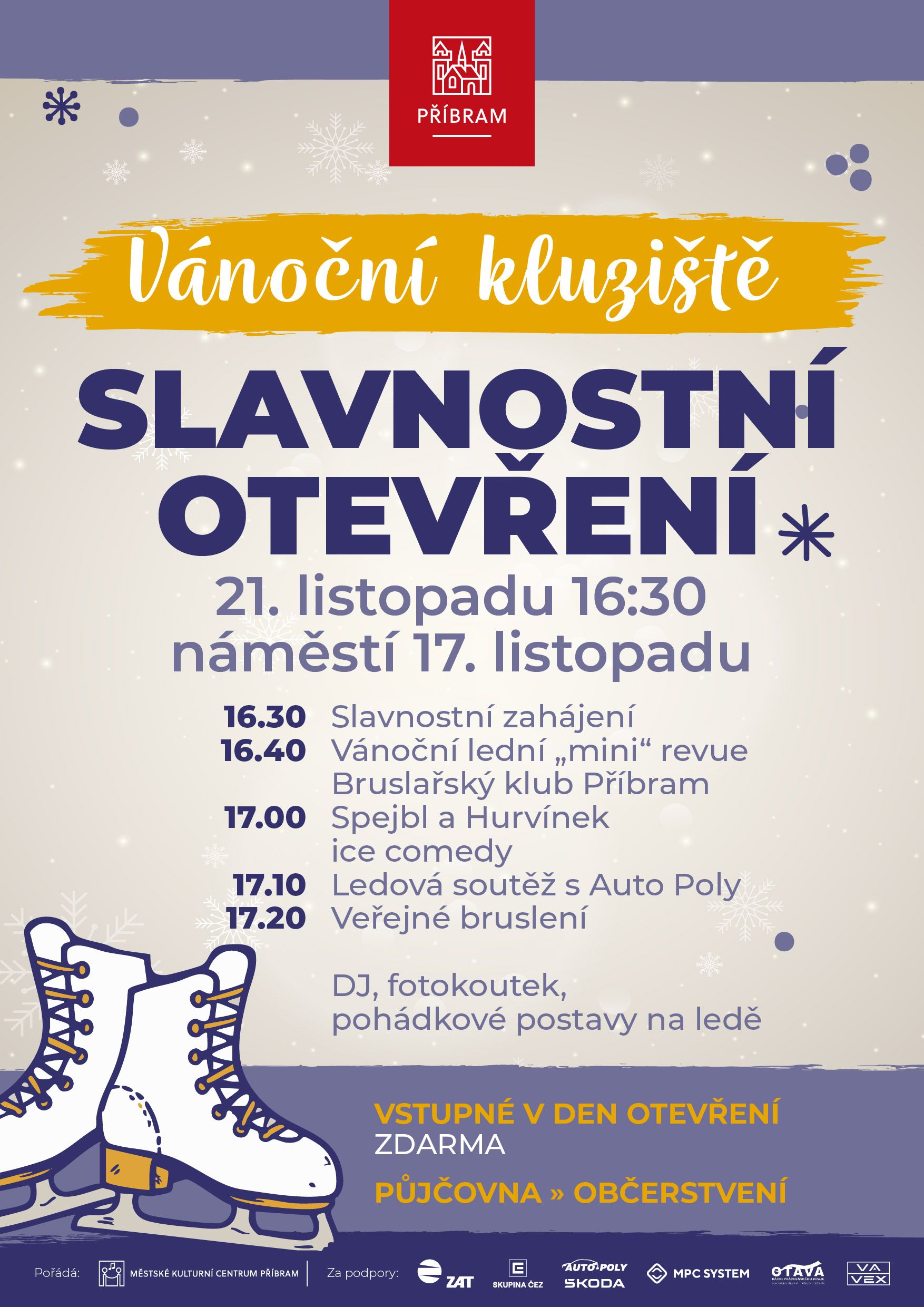 Slavnostní otevření Vánočního kluziště