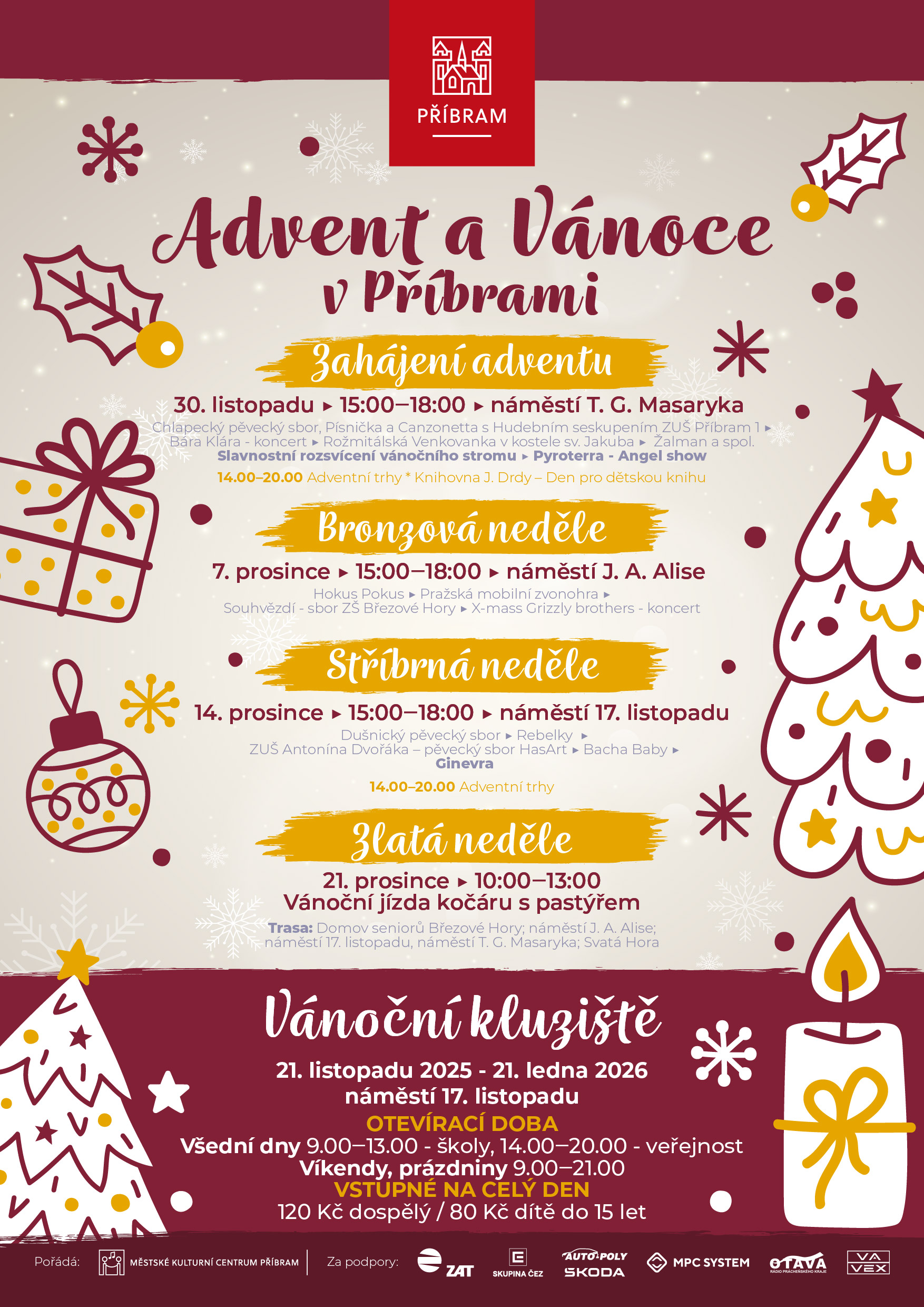 Plakát na zahájení adventu 30. 11. 2025