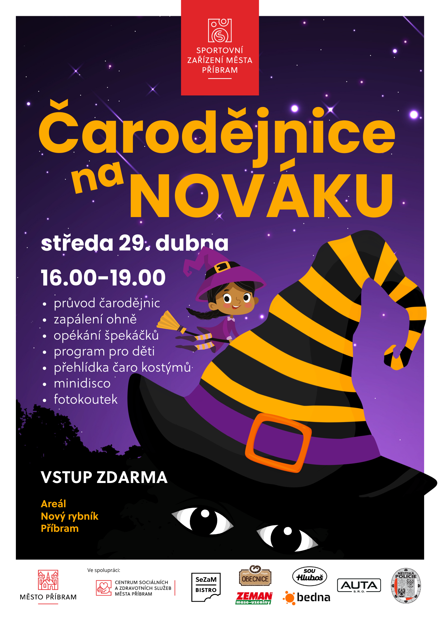 Plakát na čarodějnice 29. 4. 2026